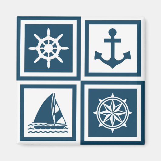 Nautisch thematisch ontwerp magneet (Voorkant)