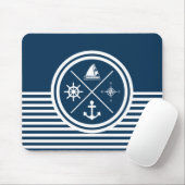 Nautisch thematisch ontwerp muismat (Met muis)