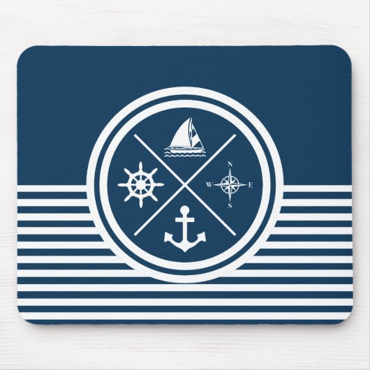 Nautisch thematisch ontwerp muismat (Voorkant)