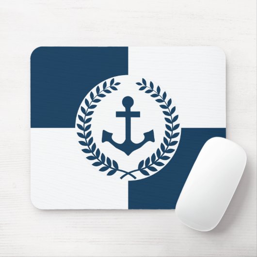 Nautisch thematisch ontwerp muismat (Met muis)