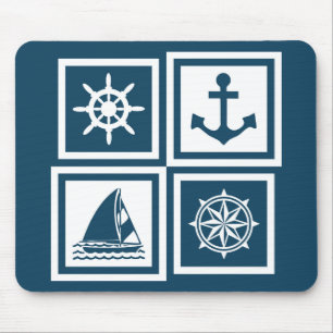 Nautisch thematisch ontwerp muismat