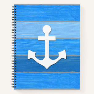 Nautisch thematisch ontwerp notitieboek
