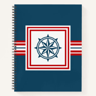 Nautisch thematisch ontwerp notitieboek
