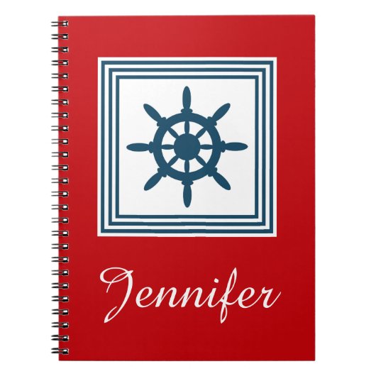 Nautisch thematisch ontwerp notitieboek (Voorkant)