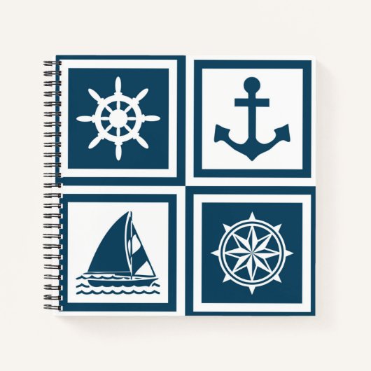 Nautisch thematisch ontwerp notitieboek (Voorkant)
