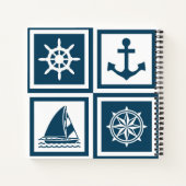 Nautisch thematisch ontwerp notitieboek (Achterkant)
