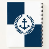 Nautisch thematisch ontwerp notitieboek (Achterkant)
