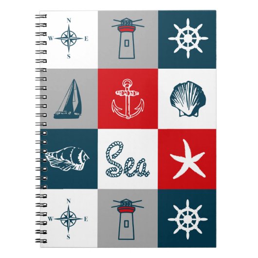 Nautisch thematisch ontwerp notitieboek (Voorkant)