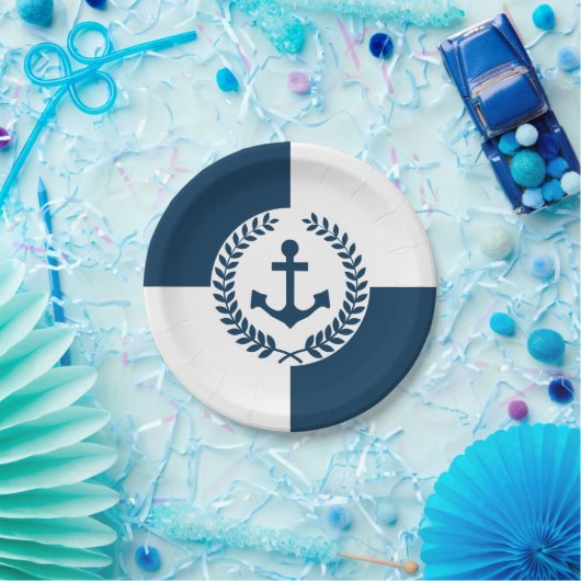 Nautisch thematisch ontwerp papieren bordje (Feest)