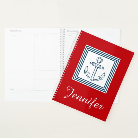 Nautisch thematisch ontwerp planner (Display)