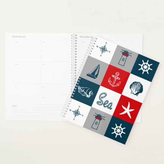 Nautisch thematisch ontwerp planner (Display)