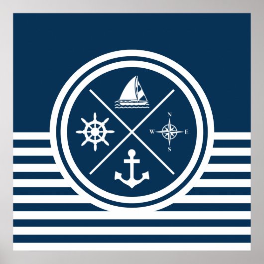 Nautisch thematisch ontwerp poster (Voorkant)