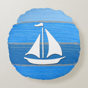 Nautisch thematisch ontwerp rond kussen