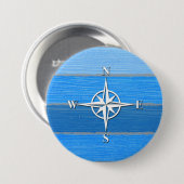 Nautisch thematisch ontwerp ronde button 7,6 cm (Voorkant /achterkant)