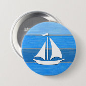 Nautisch thematisch ontwerp ronde button 7,6 cm (Voorkant /achterkant)