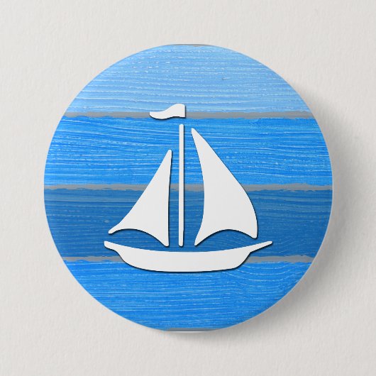 Nautisch thematisch ontwerp ronde button 7,6 cm (Voorkant)