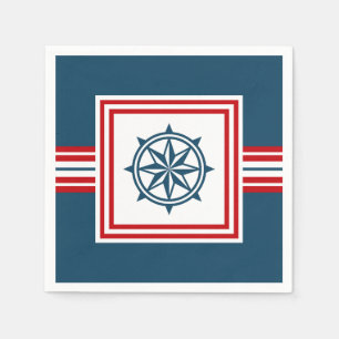 Nautisch thematisch ontwerp servet