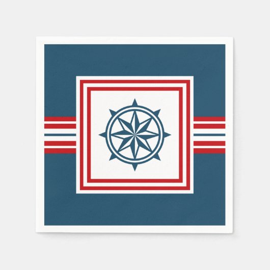 Nautisch thematisch ontwerp servet (Voorkant)