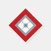 Nautisch thematisch ontwerp servet (Hoek)