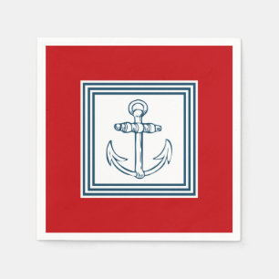 Nautisch thematisch ontwerp servet