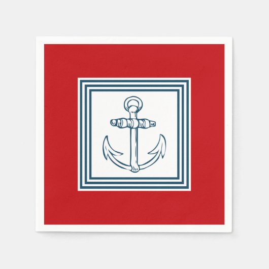 Nautisch thematisch ontwerp servet (Voorkant)