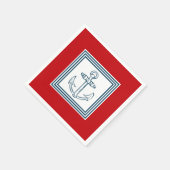Nautisch thematisch ontwerp servet (Hoek)