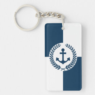 Nautisch thematisch ontwerp sleutelhanger