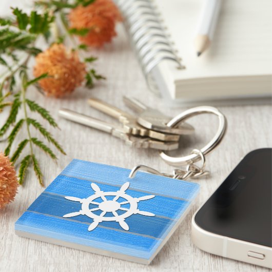 Nautisch thematisch ontwerp sleutelhanger (Voorkant Rechts)