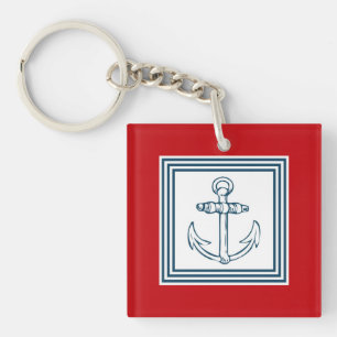 Nautisch thematisch ontwerp sleutelhanger