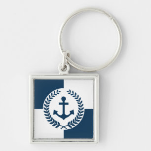 Nautisch thematisch ontwerp sleutelhanger