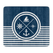 Nautisch thematisch ontwerp snijplank (Voorkant)