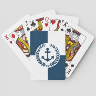Nautisch thematisch ontwerp speelkaarten