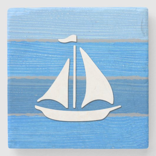 Nautisch thematisch ontwerp stenen onderzetter (Voorkant)