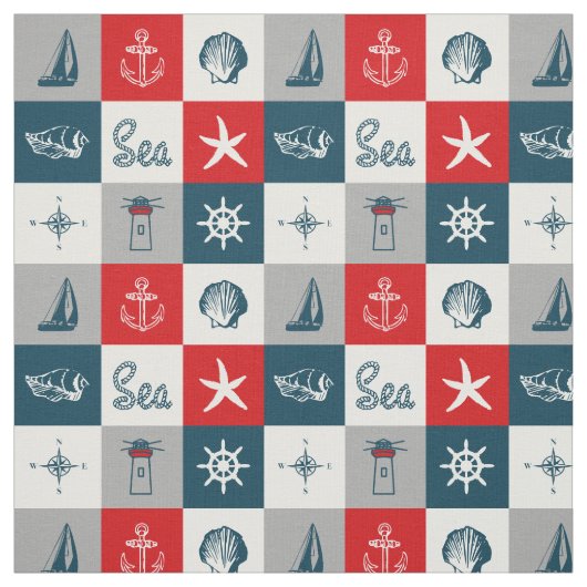 Nautisch thematisch ontwerp stof (Swatch)