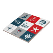 Nautisch thematisch ontwerp tegeltje (Zijkant)