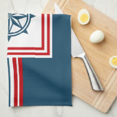 Nautisch thematisch ontwerp theedoek (Quarter Fold)