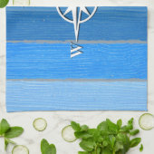 Nautisch thematisch ontwerp theedoek (Gevouwen)