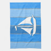 Nautisch thematisch ontwerp theedoek (Verticaal)