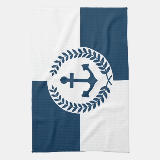 Nautisch thematisch ontwerp theedoek (Verticaal)