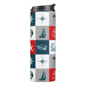 Nautisch thematisch ontwerp thermosbeker (Gedraaid links)