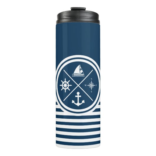 Nautisch thematisch ontwerp thermosbeker (Voorkant)