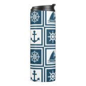 Nautisch thematisch ontwerp thermosbeker (Gedraaid links)