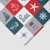 Nautisch thematisch ontwerp tissuepapier (Detail)
