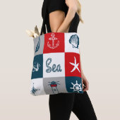 Nautisch thematisch ontwerp tote bag (Dichtbij)