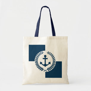 Nautisch thematisch ontwerp tote bag
