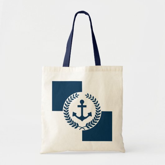 Nautisch thematisch ontwerp tote bag (Voorkant)