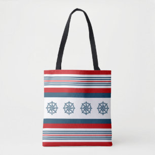 Nautisch thematisch ontwerp tote bag