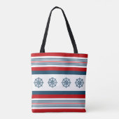 Nautisch thematisch ontwerp tote bag (Achterkant)