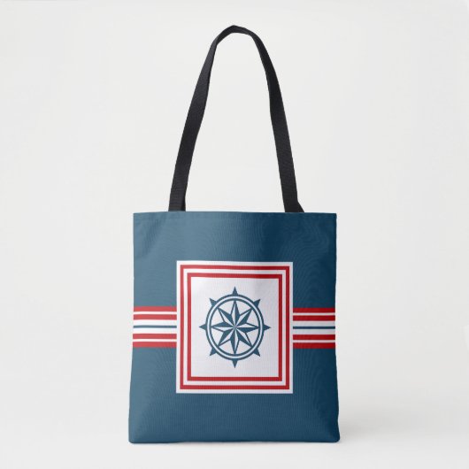 Nautisch thematisch ontwerp tote bag (Voorkant)