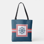 Nautisch thematisch ontwerp tote bag (Achterkant)